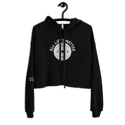 All lifts matter cropped hoodie